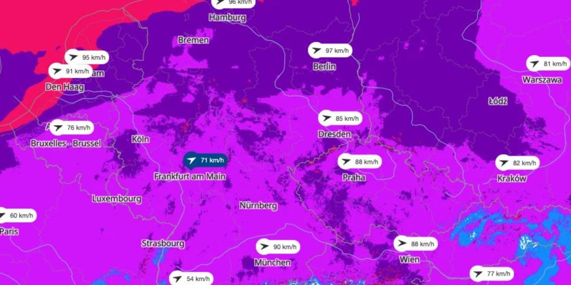 Unwetter zum neuen Jahr: Karten zeigen, wo es besonders stürmt