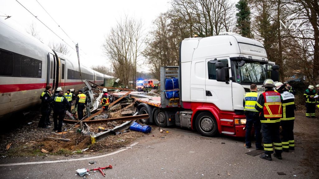 Eis kollidiert mit einem Lastwagen in Hamburg