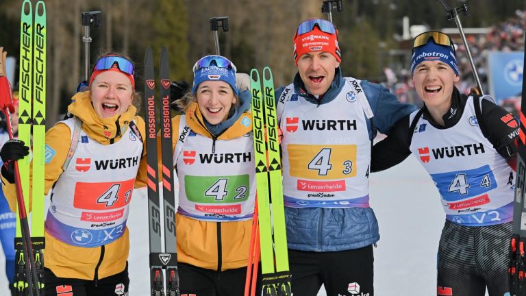 Biathlon -Weltmeisterschaft: Dramatische Finale für Mixed Relais mit Bronze