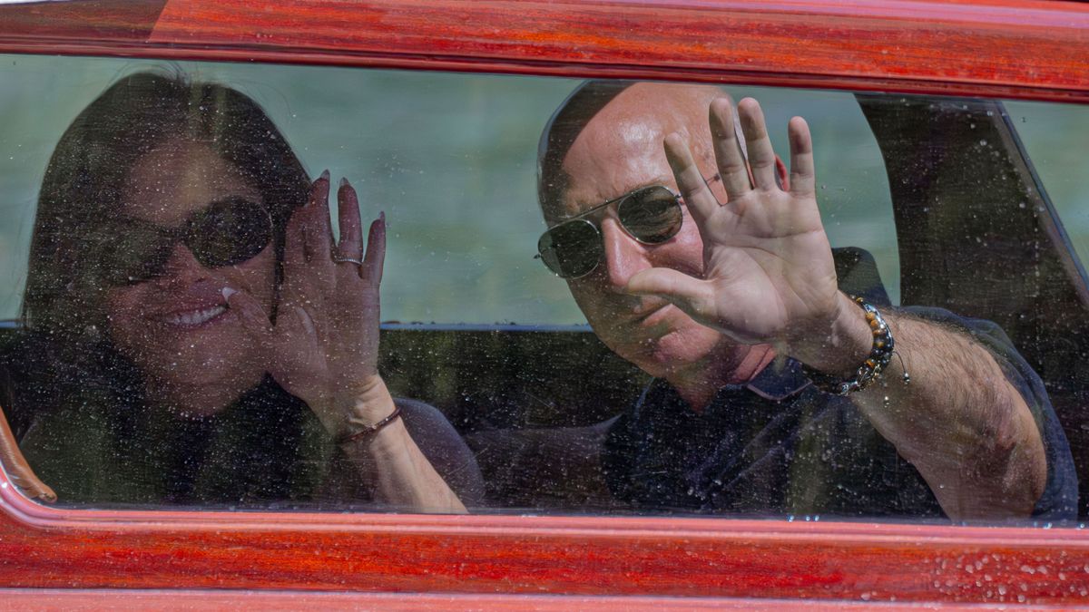 Jeff Bezos und Lauren Sánchez sind für ihre Hochzeit in Venedig angekommen