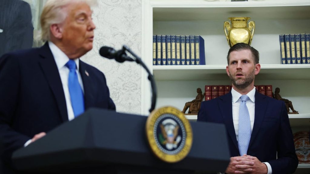 Eric Trump wagt die Präsidentschaft Eric Trump wagt die Präsidentschaft