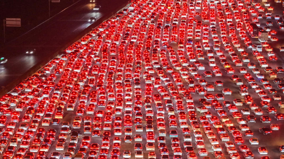 Urlaub in China: So einen Mega-Stau haben Sie noch nie gesehen Urlaub in China: So einen Mega-Stau haben Sie noch nie gesehen