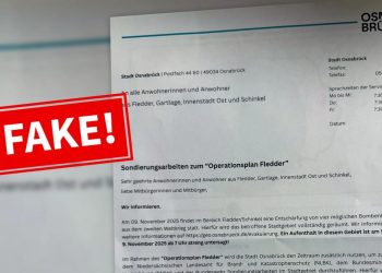 In Teilen von Osnabrück tauchte gefälschter Brief auf