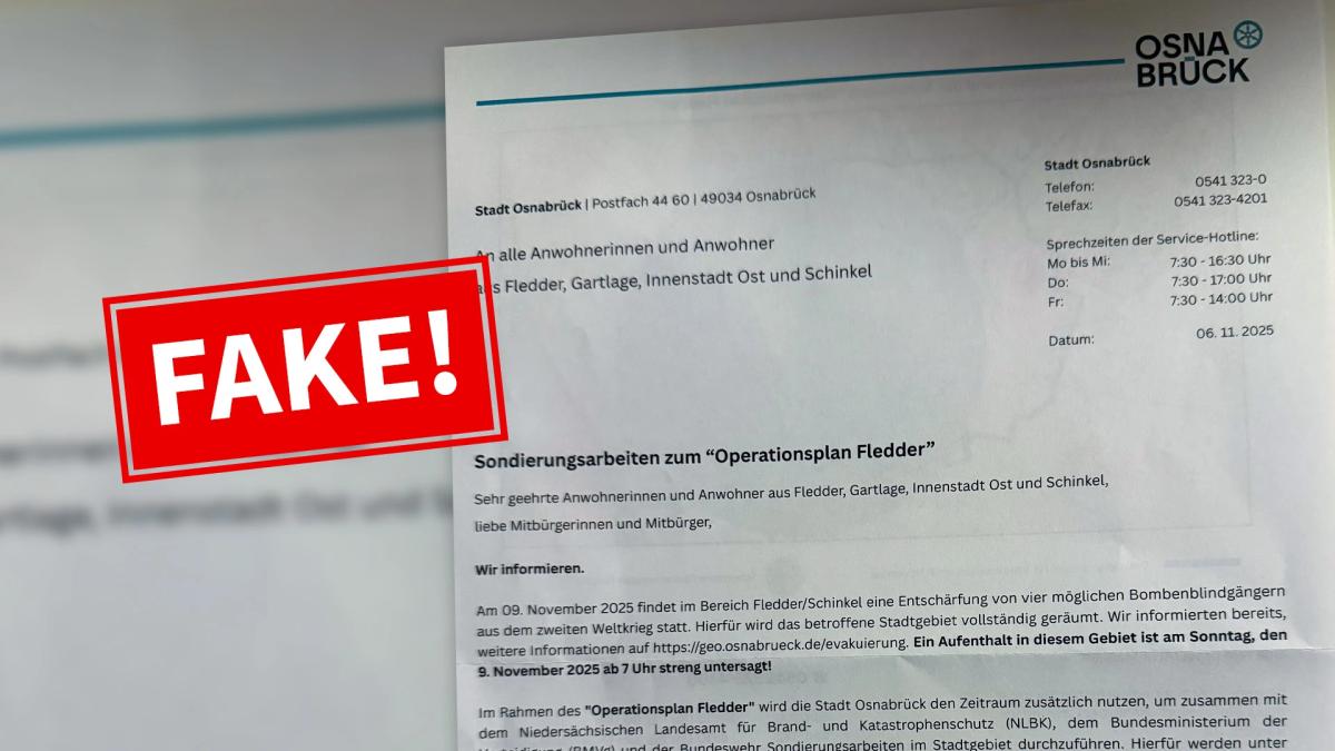 In Teilen von Osnabrück tauchte gefälschter Brief auf
