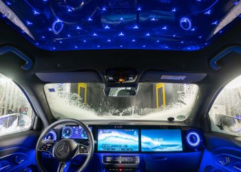 Der neue Mercedes GLB verfügt über drei Bildschirme und sieben Sitze