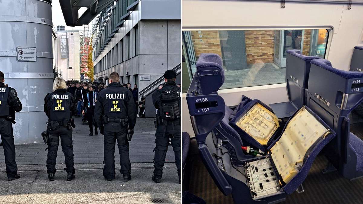 100 Fußballfans beschädigen den ICE und fahren ohne Fahrkarte
