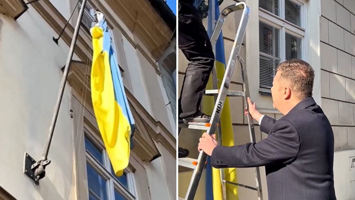 „Schändliche Geste“: Tschechischer Parlamentspräsident entfernt ukrainische Flagge