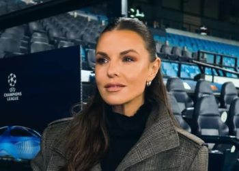 Hingucker aus Leder: Laura Wontorra überzeugt mit einem Wow-Look