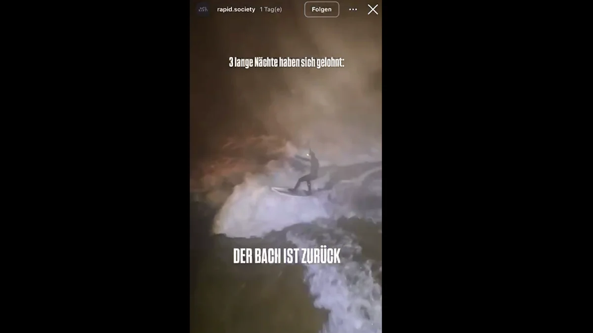 „Der Stream ist zurück“: Surfer reaktivieren Eisbachwelle – allerdings nur kurzzeitig – München