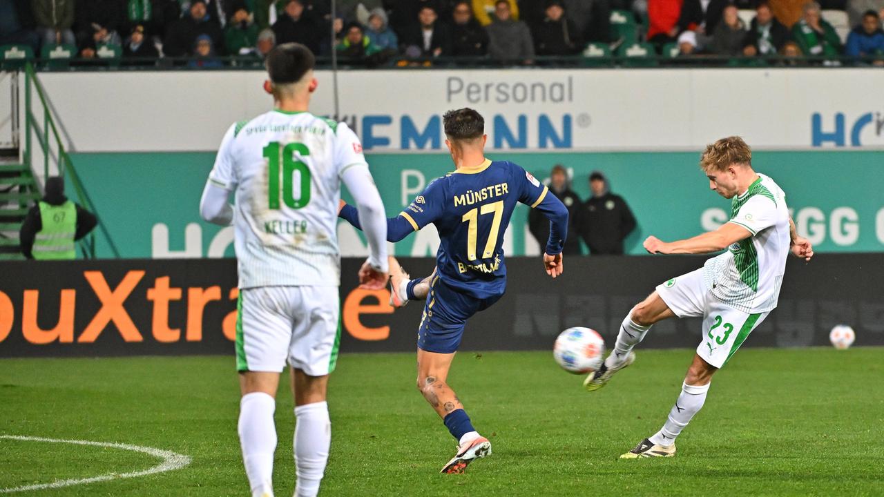 2. Bundesliga: Fürth siegt spät gegen Preußen Münster