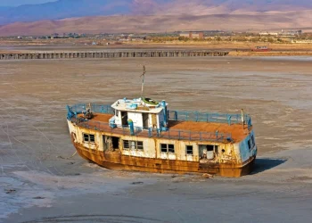 Wie im Iran ein See verschwindet