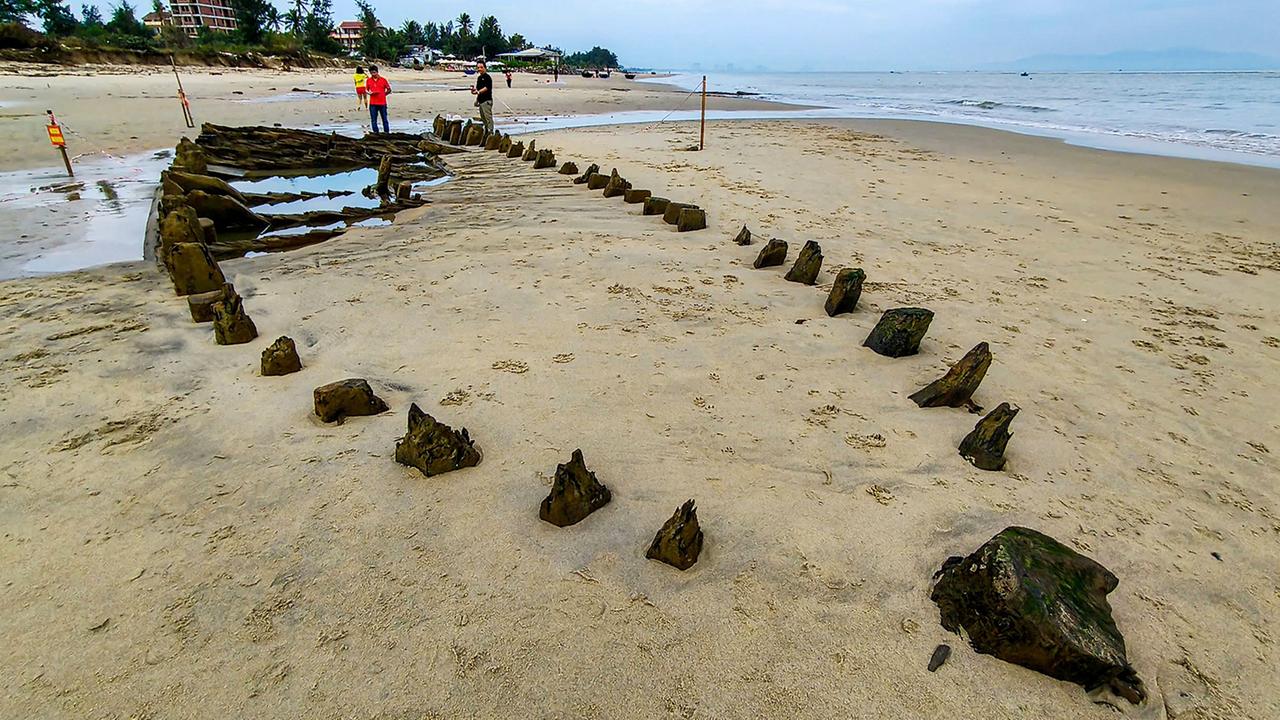 Taifun entdeckt jahrhundertealtes Schiffswrack in Vietnam