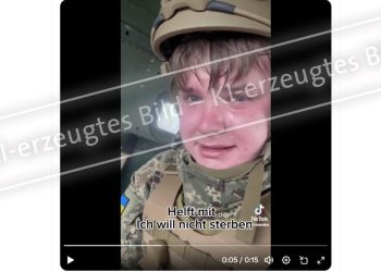 Videos von weinenden ukrainischen Soldaten sind KI-Fälschungen